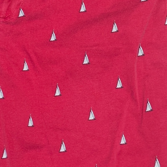 Lauren Ralph Lauren Womens Pants Sz 10 Red Sail Boats Ships Ocean Casual Flat - Picture 5 of 8